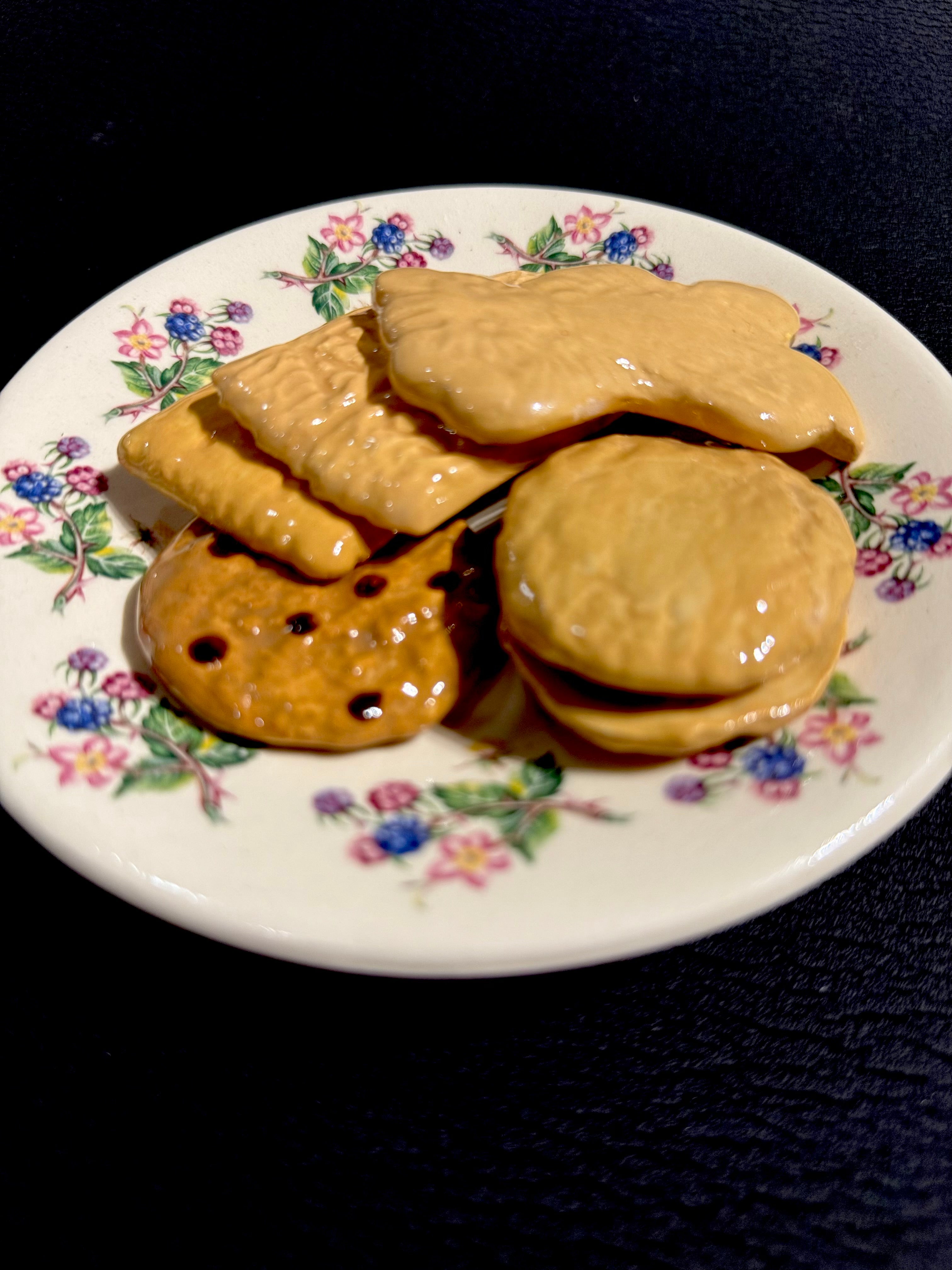 Ceramic Sculpture - Five Family Favourite Biscuits & Plate
