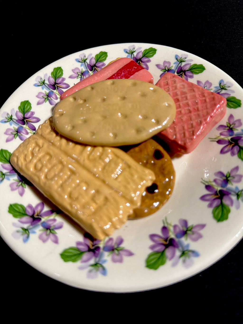 Ceramic Sculpture - Five Family Favourite Biscuits & Plate