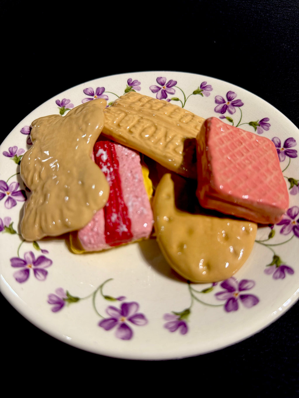 Ceramic Sculpture - Five Family Favourite Biscuits & Plate