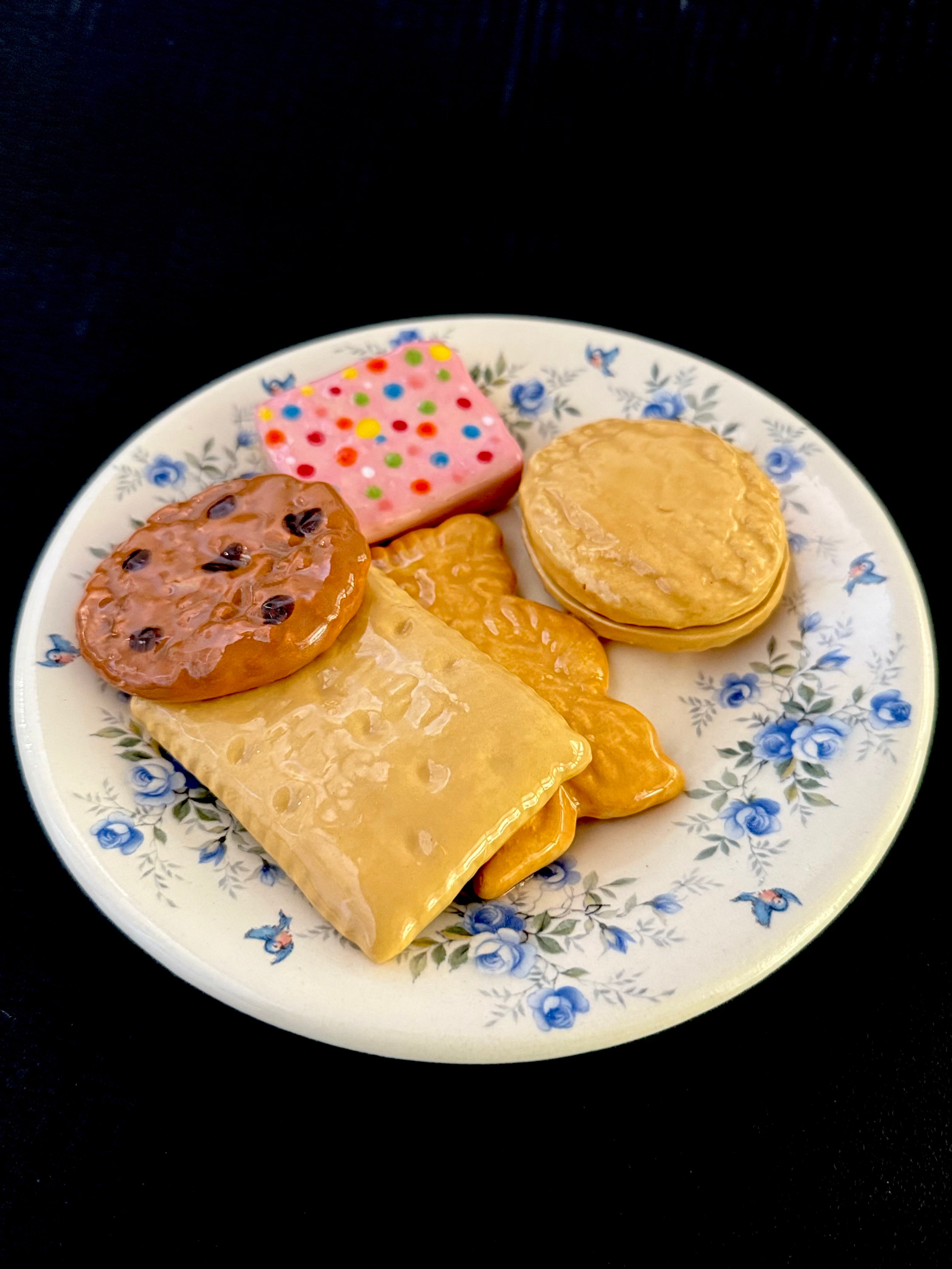 Ceramic Sculpture - Five Family Favourite Biscuits & Plate
