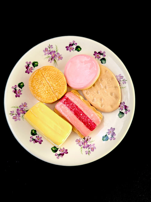 Ceramic Sculpture - Five Family Favourite Biscuits & Plate