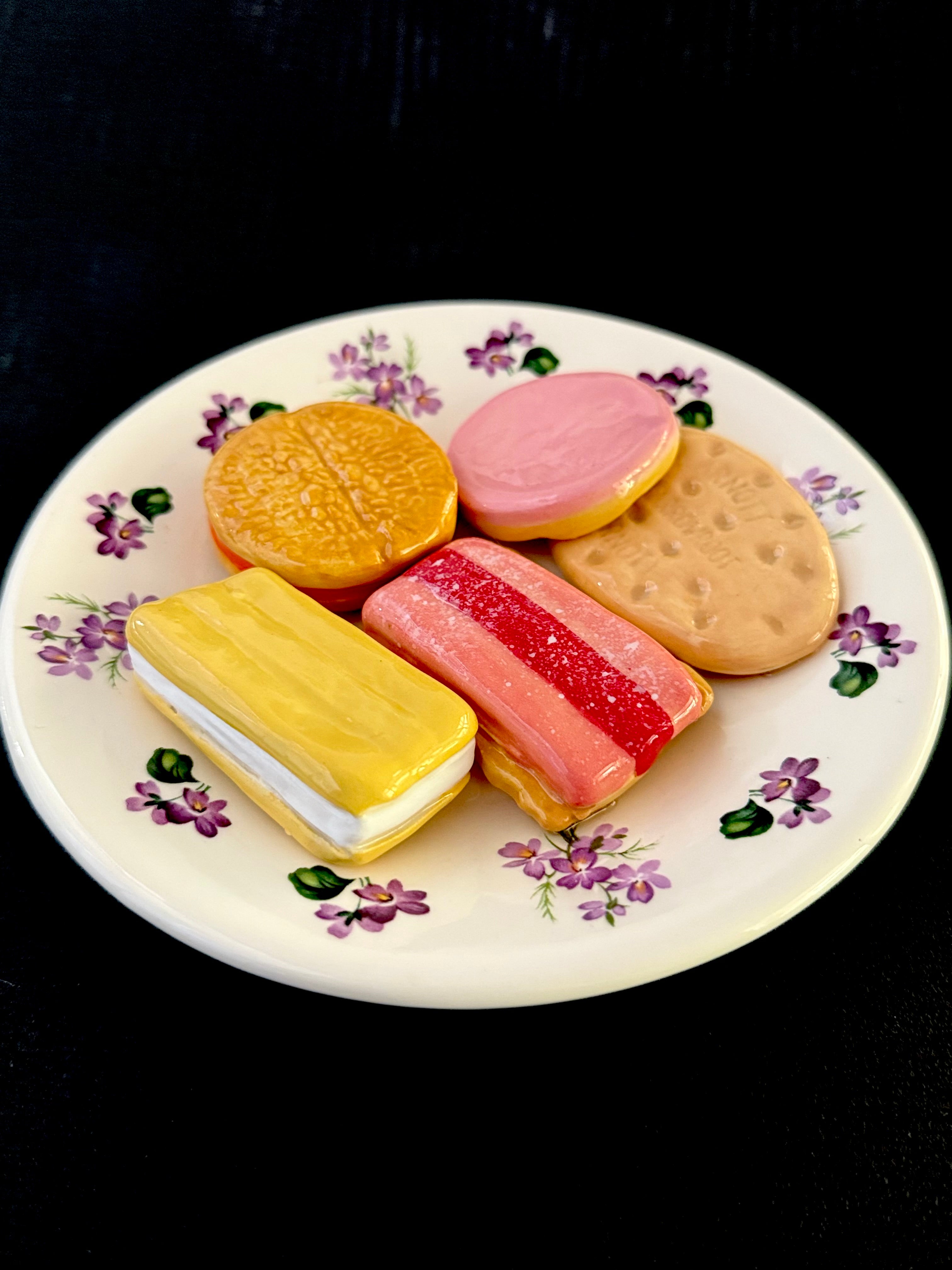 Ceramic Sculpture - Five Family Favourite Biscuits & Plate