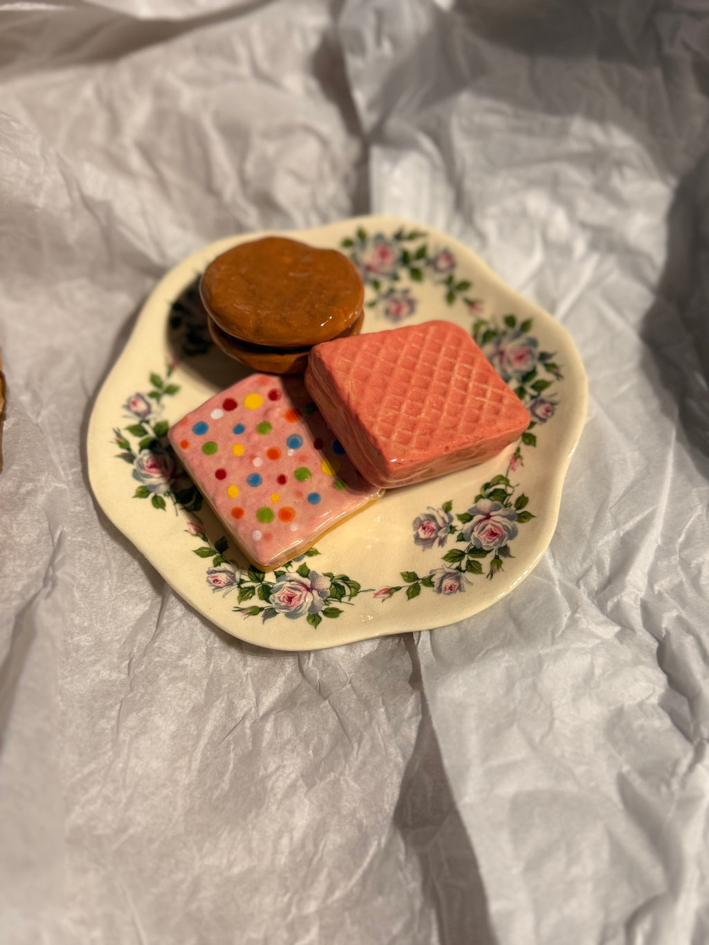 Mini Ceramic Sculpture - Ivory Blooms