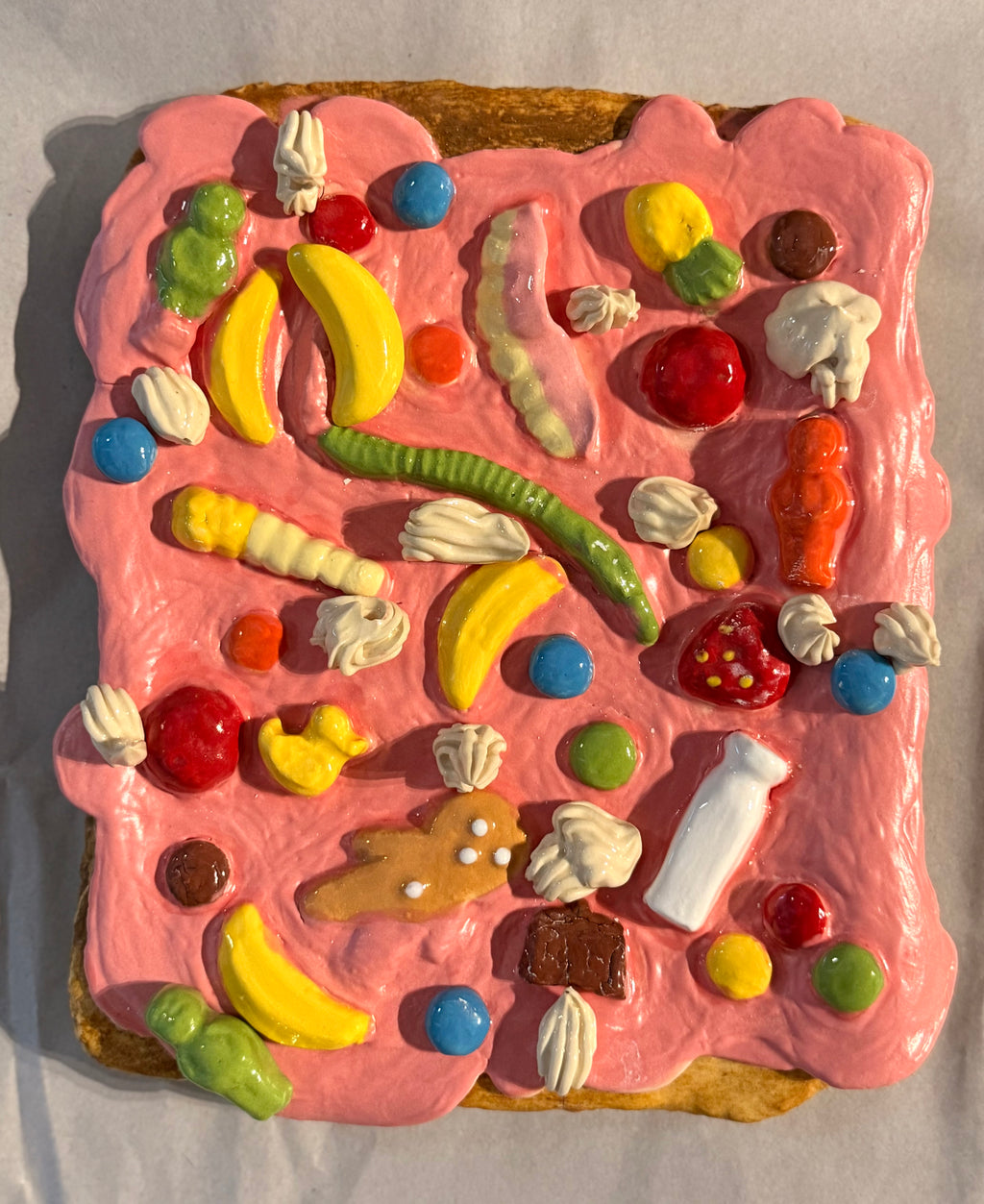 Large Cake Slice “Pink Mixed Lollies”