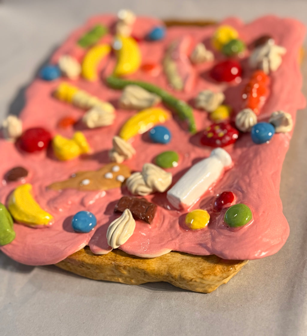 Large Cake Slice “Pink Mixed Lollies”