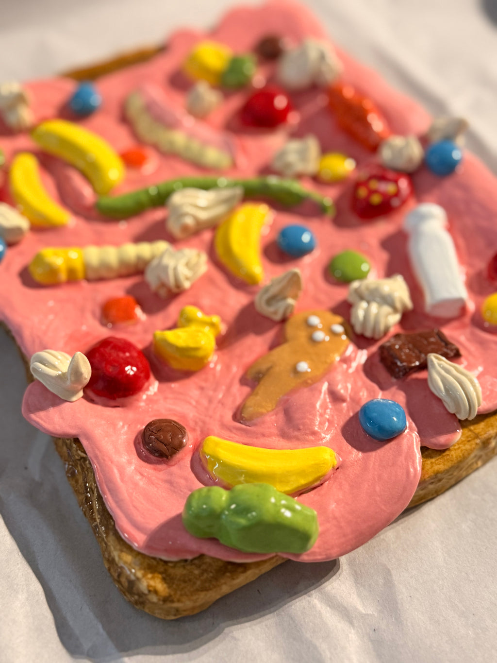 Large Cake Slice “Pink Mixed Lollies”
