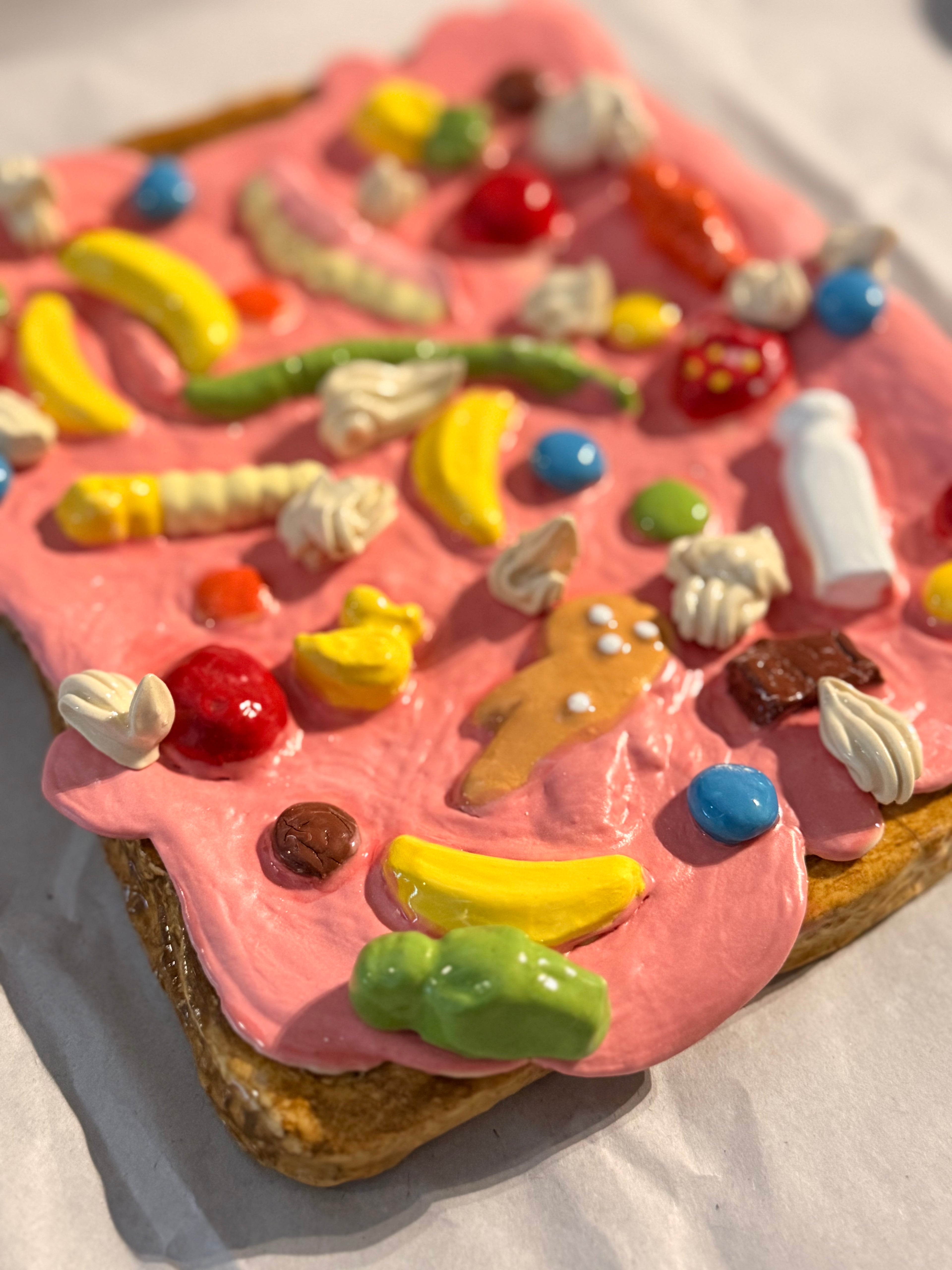 Large Cake Slice “Pink Mixed Lollies”