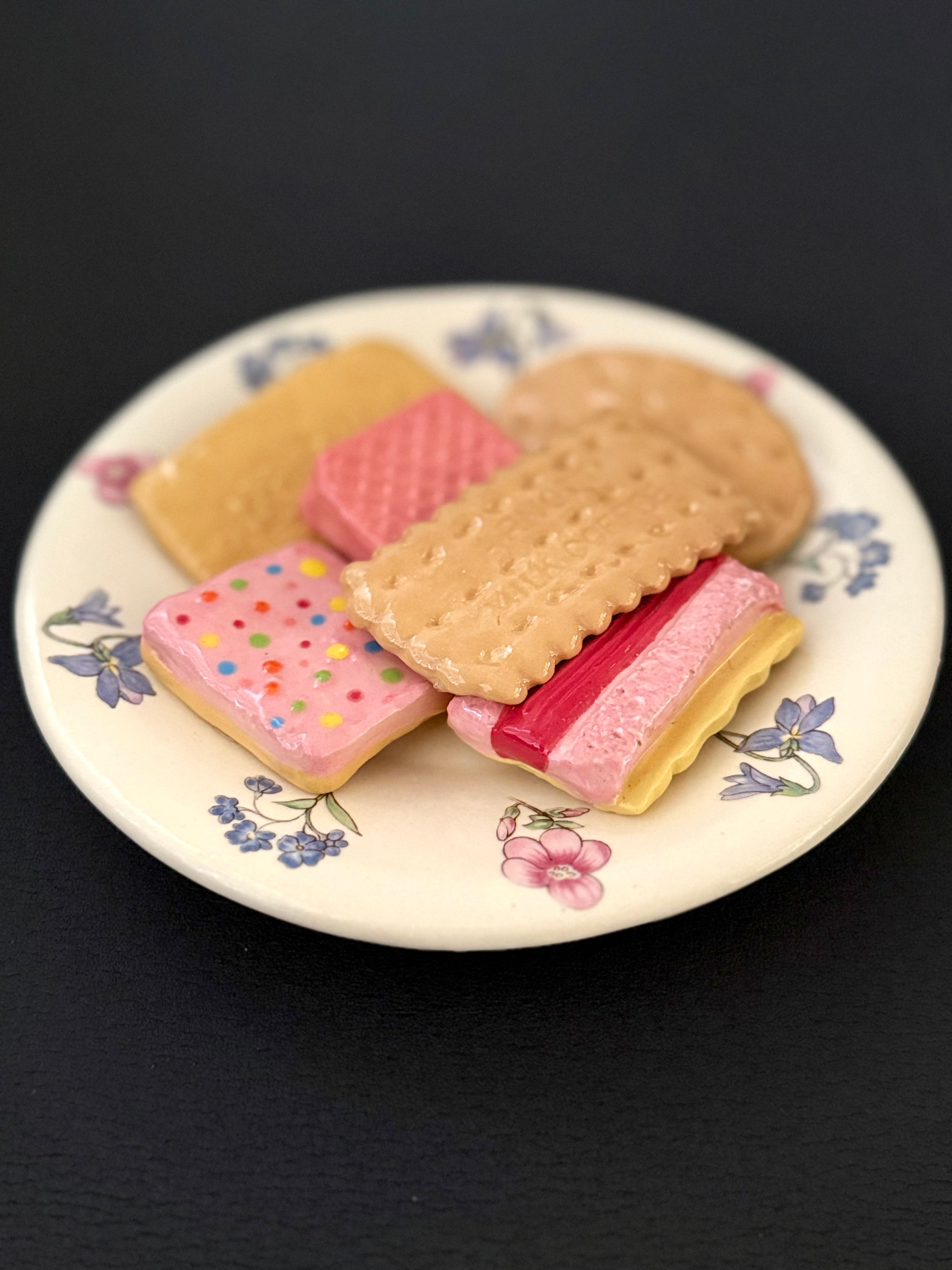 Ceramic Sculpture - Family Favourite Biscuits & Plate